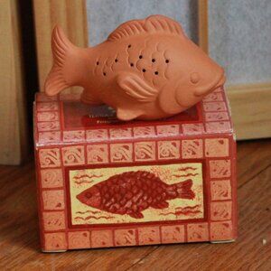Vintage Avon 1985 "Fish" Terra Cotta Pomander